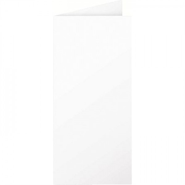 STAPLES® Grußkarte Doppelkarte, bedruckbar, Klappkarte, DL, weiß (10 Stück)