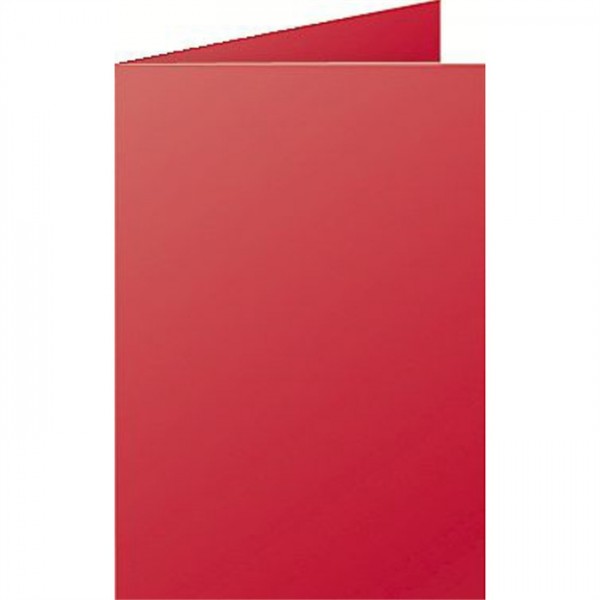 STAPLES® Grußkarte Doppelkarte, bedruckbar, Klappkarte, C6, kirschrot (25 Stück)