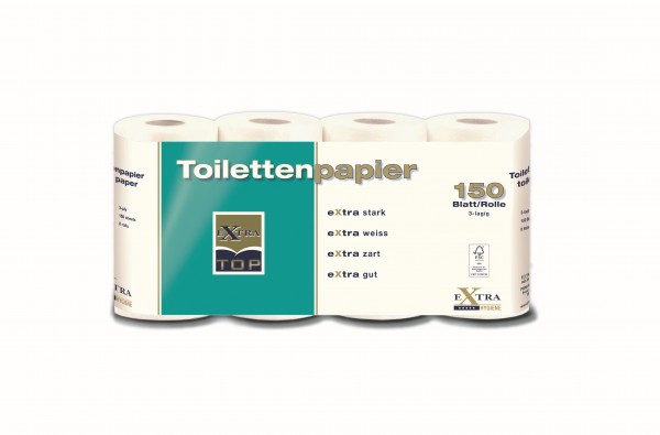 Vorteilspack 6 x Extra Top Toilettenpapier 3-lagig 150 Blatt