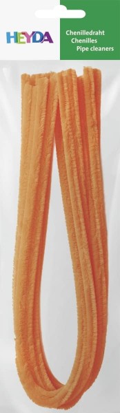 HEYDA Chenilledraht 50cm orange 10 Stk