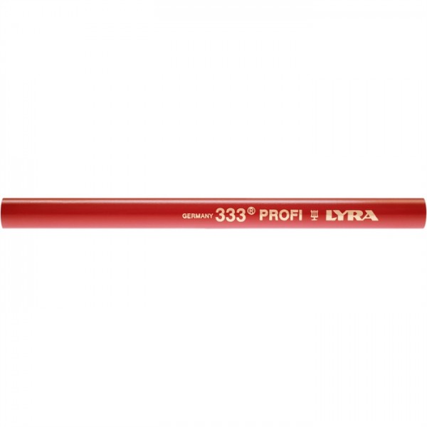 LYRA Zimmermannstift, 24 cm, oval, 2H, Schaftfarbe: rot (12 Stück)