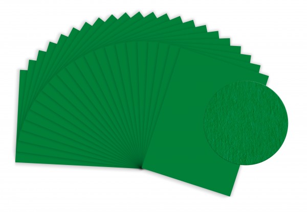 MySumico Tonzeichenpapier - 130g/m² - 50x70 cm - 25 Bogen - smaragdgrün - für Kindergärten und Schul