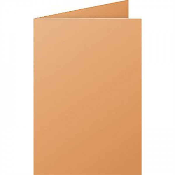 STAPLES® Grußkarte Doppelkarte, bedruckbar, Klappkarte, C6, clementine (25 Stück)