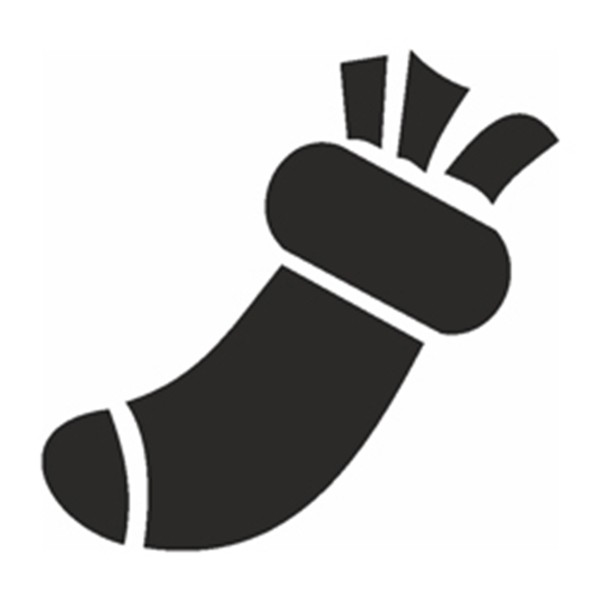 Selbstklebe Schablone - Socke