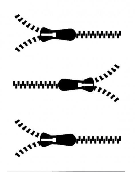Facepainting Schablone Zippers
