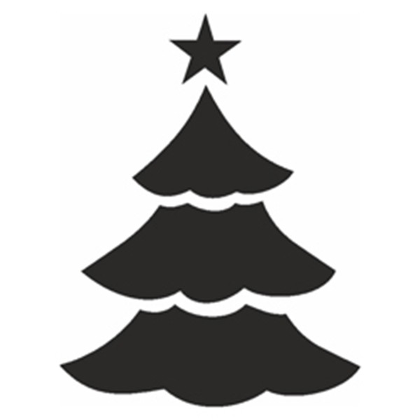 Selbstklebe Schablone - Weihnachtsbaum