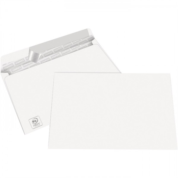 STAPLES® Briefumschlag, ohne Fenster, haftklebend, C6, 162 x 114 mm, 80 g/m², holzfrei, weiß (100 St