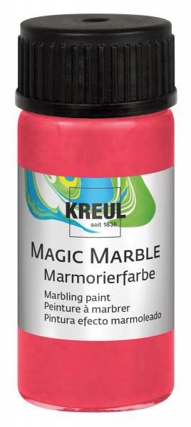 KREUL 73226 Magic Marble Marmorierfarbe, 20 ml, metallic rot