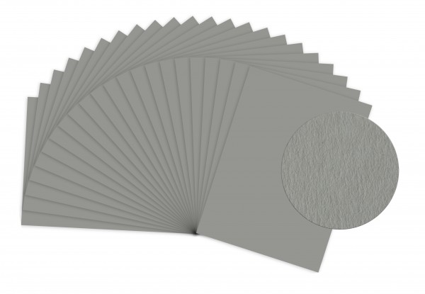 MySumico Tonzeichenpapier - 130g/m² - 50x70 cm - 5 Bogen - hellgrau - für Kindergärten und Schulen -