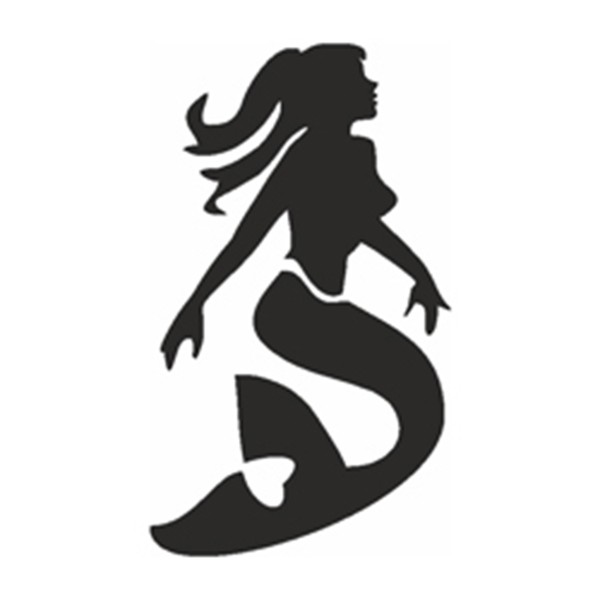Selbstklebe Schablone - Meerjungfrau