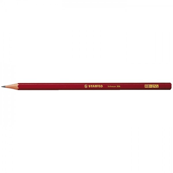 STABILO® Bleistift Schwan®, HB, Schaftfarbe: rot (12 Stück)