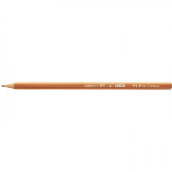 FABER-CASTELL Bleistift 1117, sechseckig, HB, Schaftfarbe: natur (12 Stück)