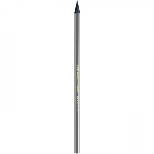 BIC® Bleistift ecolutions® EVOLUTiON™, BLACK, HB, Schaftfarbe: silber (12 Stück)