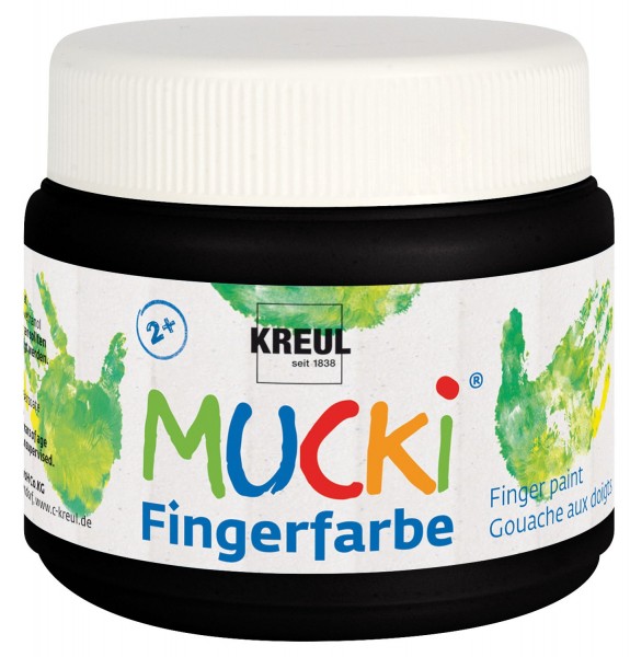 Kreul 23112 Mucki Fingermalfarbe 150ml schwarz