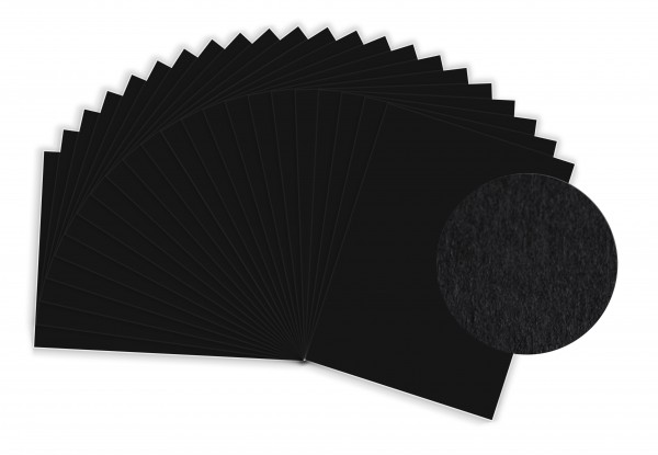 MySumico Fotokarton - 300g/m² - DIN A4-100 Bogen - schwarz - für Kindergärten und Schulen - zum Bast