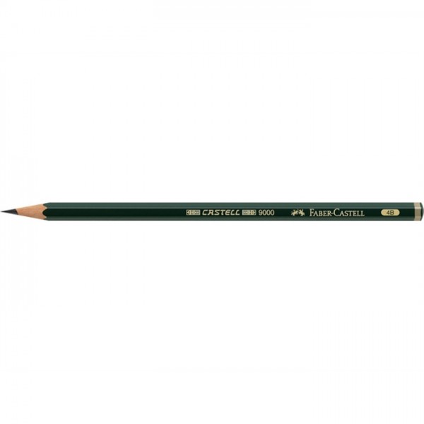 FABER-CASTELL Bleistift CASTELL® 9000, sechseckig, 4B (12 Stück)