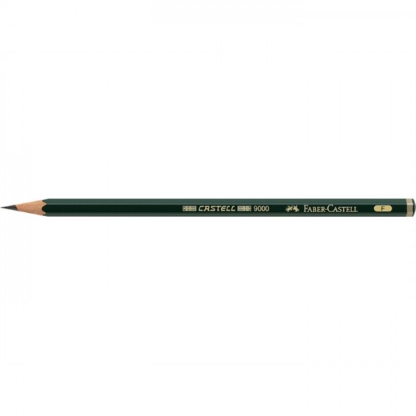 FABER-CASTELL Bleistift CASTELL® 9000, sechseckig, F (12 Stück)