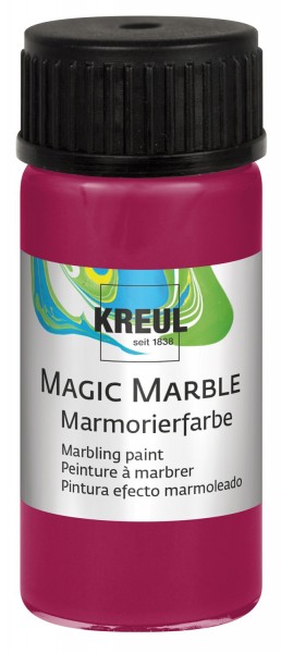 KREUL 73207 Magic Marble Marmorierfarbe, 20 ml, rubinrot