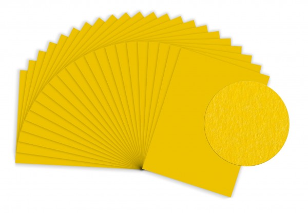 Tonpapier KreGativo, bananengelb, 50x70cm, 25 Bogen, 130g/m², ideal zum Basteln und Gestalten, Ton-Z
