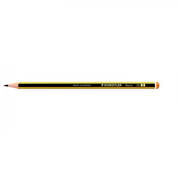STAEDTLER® Bleistift Noris®, sechseckig, 2B, Schaftfarbe: schwarz/gelb (12 Stück)