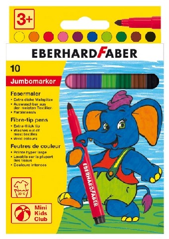 Eberhard Faber Fasermaler 551210 Jumbo Marker 10 Farben