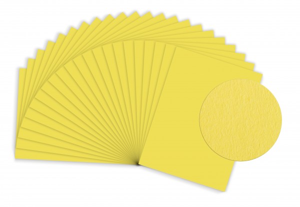 MySumico Tonzeichenpapier - 130g/m² - DIN A3-25 Bogen - zitronengelb - für Kindergärten und Schulen