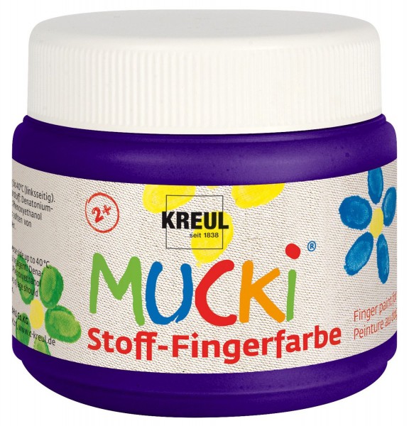 Kreul 28110 Mucki Stoff-Fingermalfarbe 150ml violett