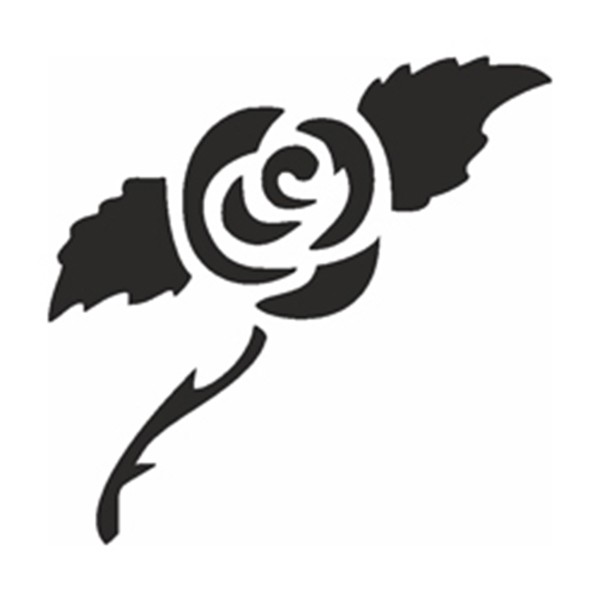 Selbstklebe Schablone - Rose