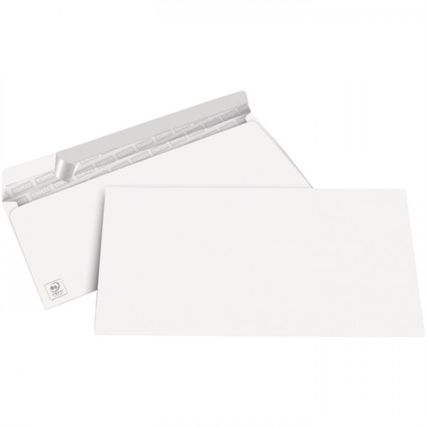 STAPLES® Briefumschlag, ohne Fenster, haftklebend, DL, 220 x 110 mm, 100 g/m², holzfrei, weiß (100 S