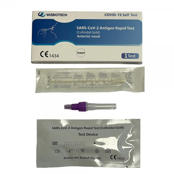 WIZ BIOTECH COVID-19 Antigen Schnelltest - Einzelverpackt (1 Test)