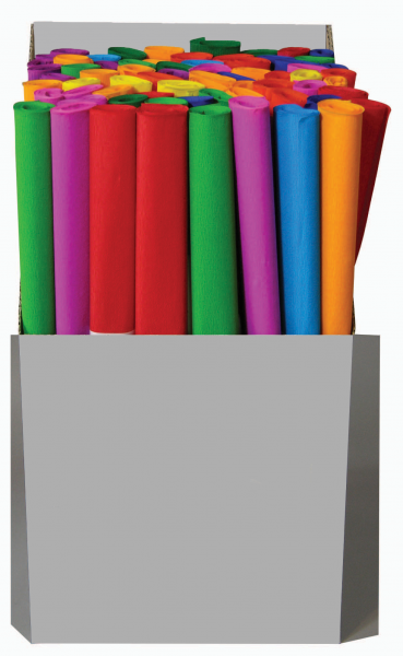 Sparpaket Bastelkrepp 32g/m² 100 Rollen in 10 Farben